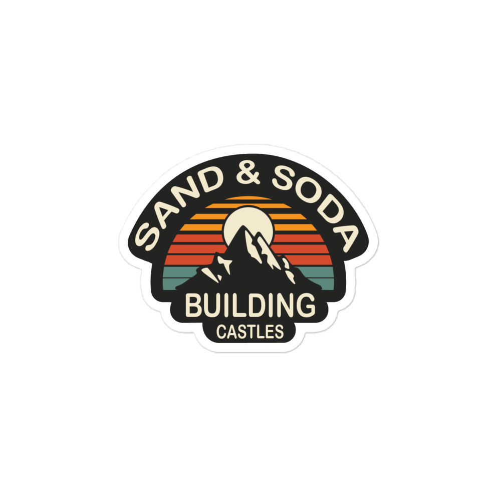 Sand & Soda Retro Mountain -  Vinyl Cut Sticker