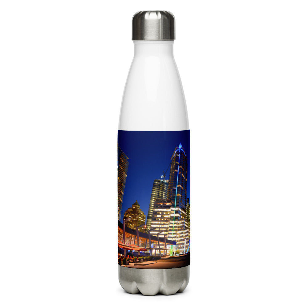 Sand & Soda - Vancouver @ Night Stainless Steel Water Bottle