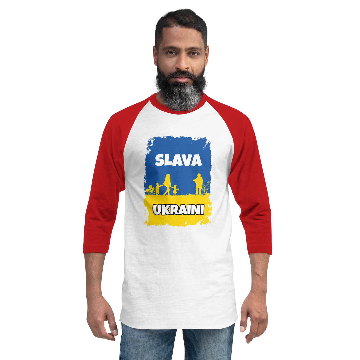 Slava Ukraini - 3/4 sleeve raglan shirt