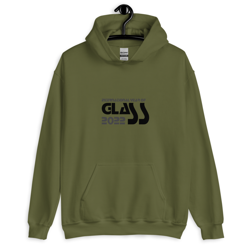 International Year of Glass - Dark Text - Unisex Heavy Blend Hoodie - Gildan 18500