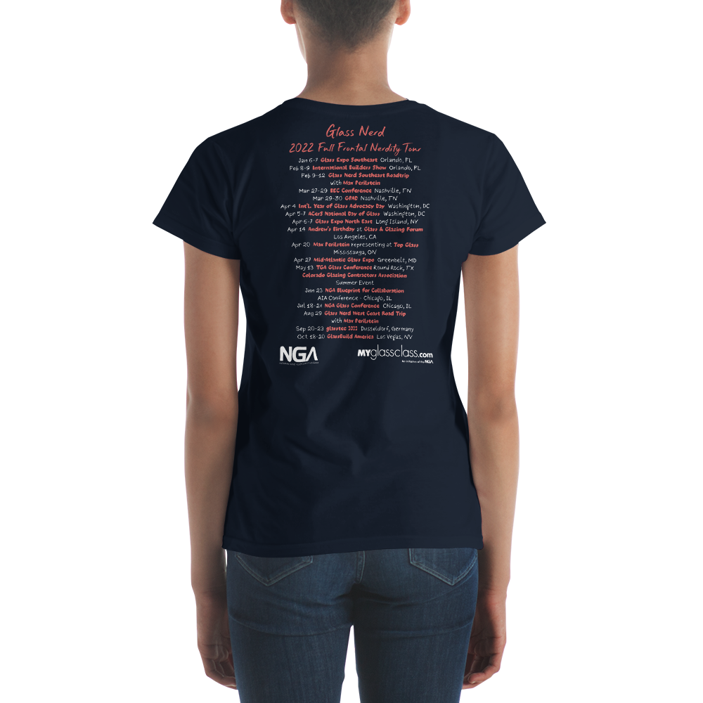 Glass Nerd - 2022 Full Frontal Nerdity Tour - Women's Fashion Fit T-Shirt - Gildan 880